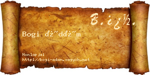 Bogi Ádám névjegykártya
