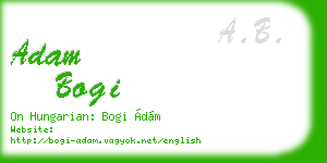 adam bogi business card